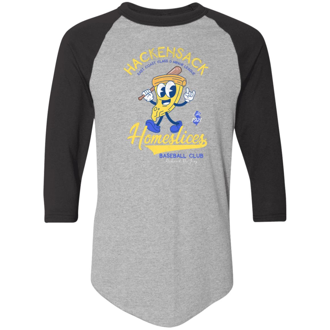 Hackensack Homeslices Retro Minor League Baseball Raglan Jersey