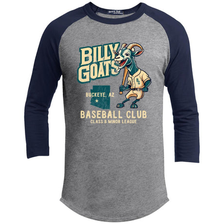 Buckeye Billy Goats Retro Minor League Baseball Team-Youth 3/4 Raglan Sleeve Shirt