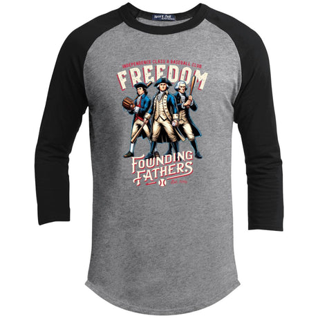 Freedom Founding Fathers Retro Minor League Baseball Team-Youth 3/4 Raglan Sleeve Shirt