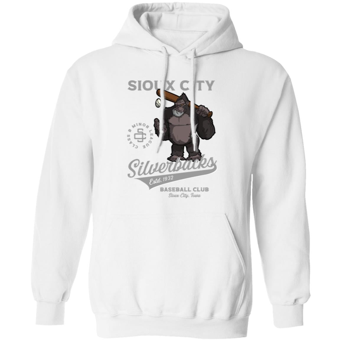 Sioux City Silverbacks Retro Minor League Baseball Team-Unisex Premium Hoodie