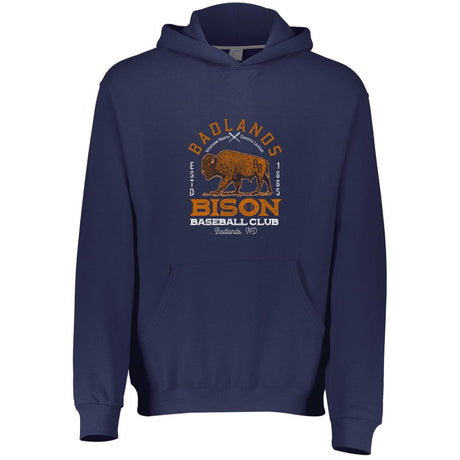 Badlands Bison Retro Minor League Baseball Team-Youth Hoodie - outfieldoutlaws