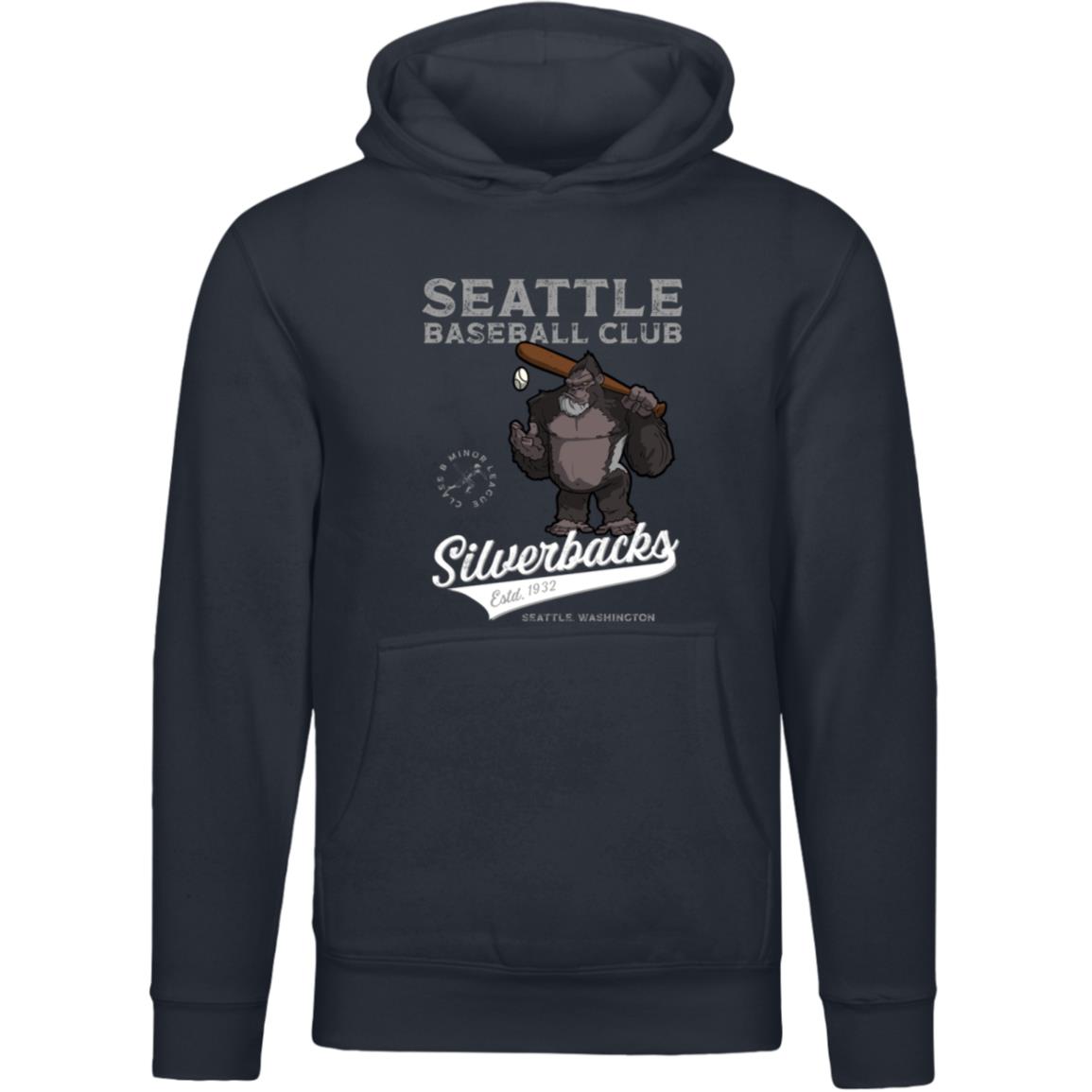 Seattle Silverbacks Retro Minor League Baseball Team Unisex Luxury Hoodie