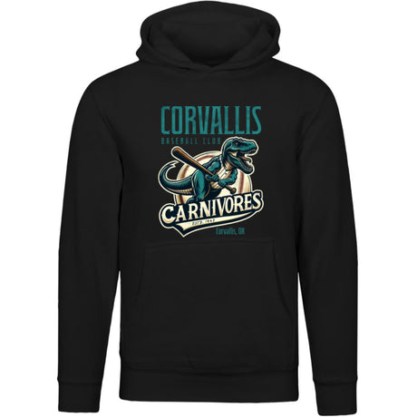 Corvallis Carnivores Retro Minor League Baseball Team-Unisex Luxury Hoodie