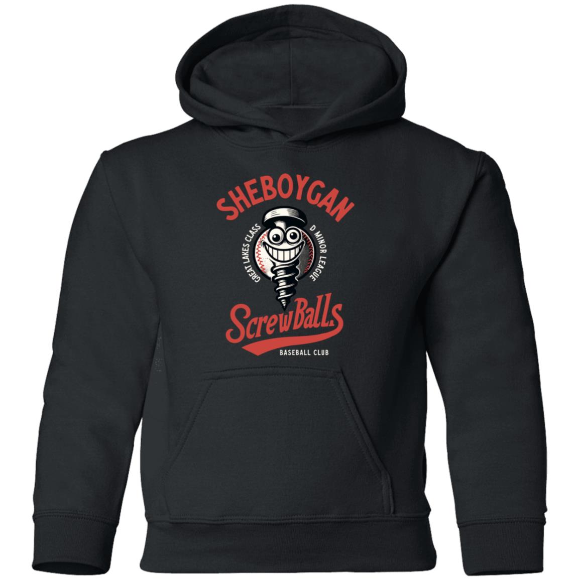 Sheboygan Screwballs Baseball Team Youth Pullover Hoodie