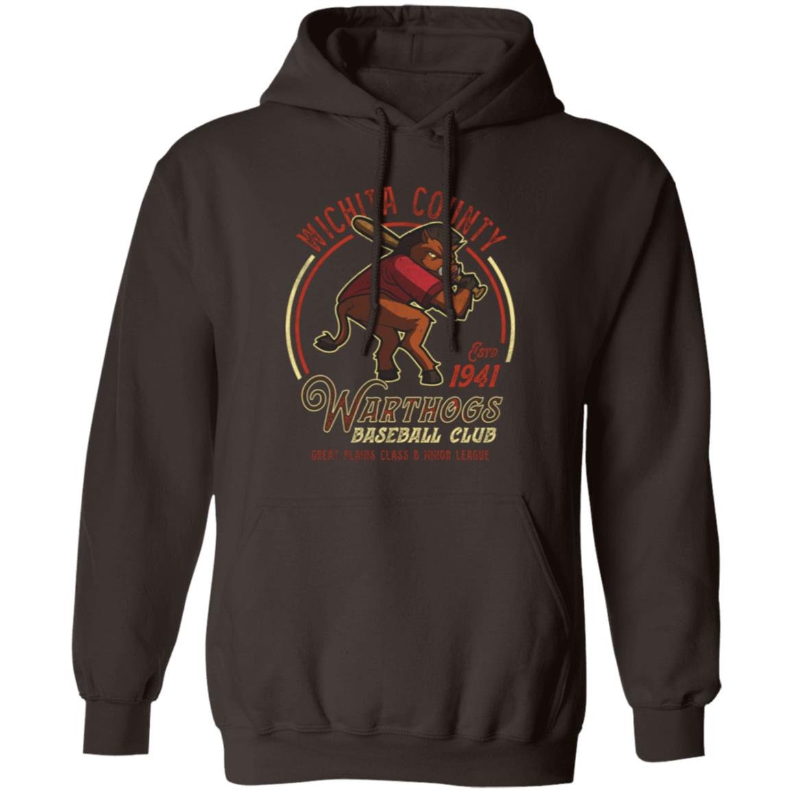 Wichita County Warthogs Minor League Baseball Team Pullover Hoodie