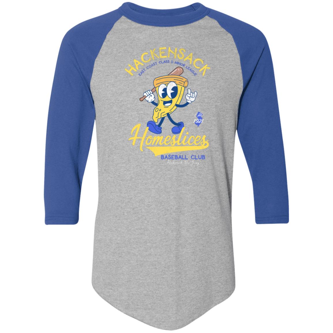 Hackensack Homeslices Retro Minor League Baseball Raglan Jersey