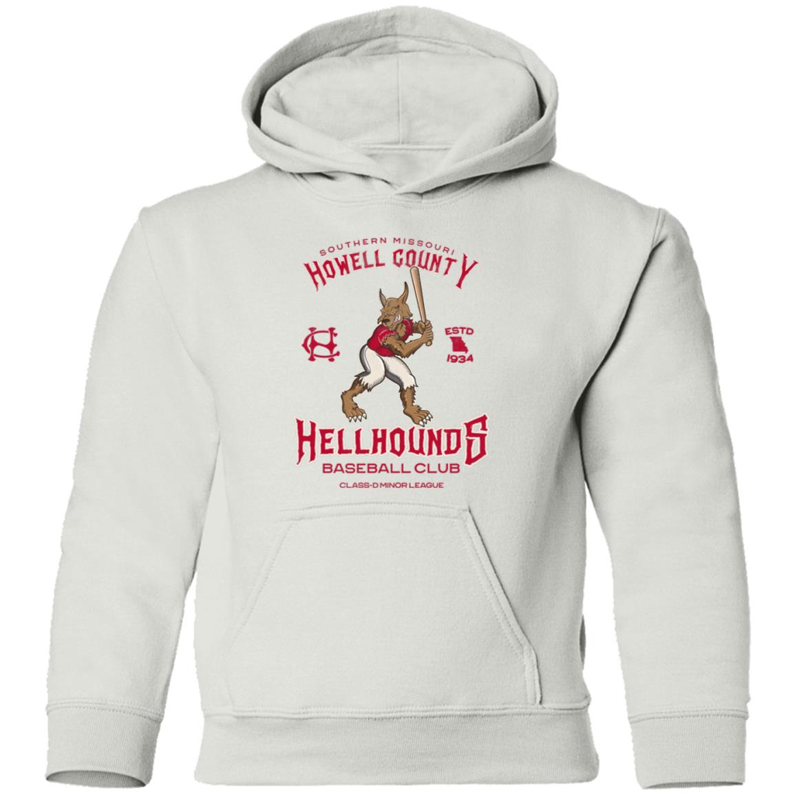 Howell County Hellhounds Baseball Team Youth Pullover Hoodie