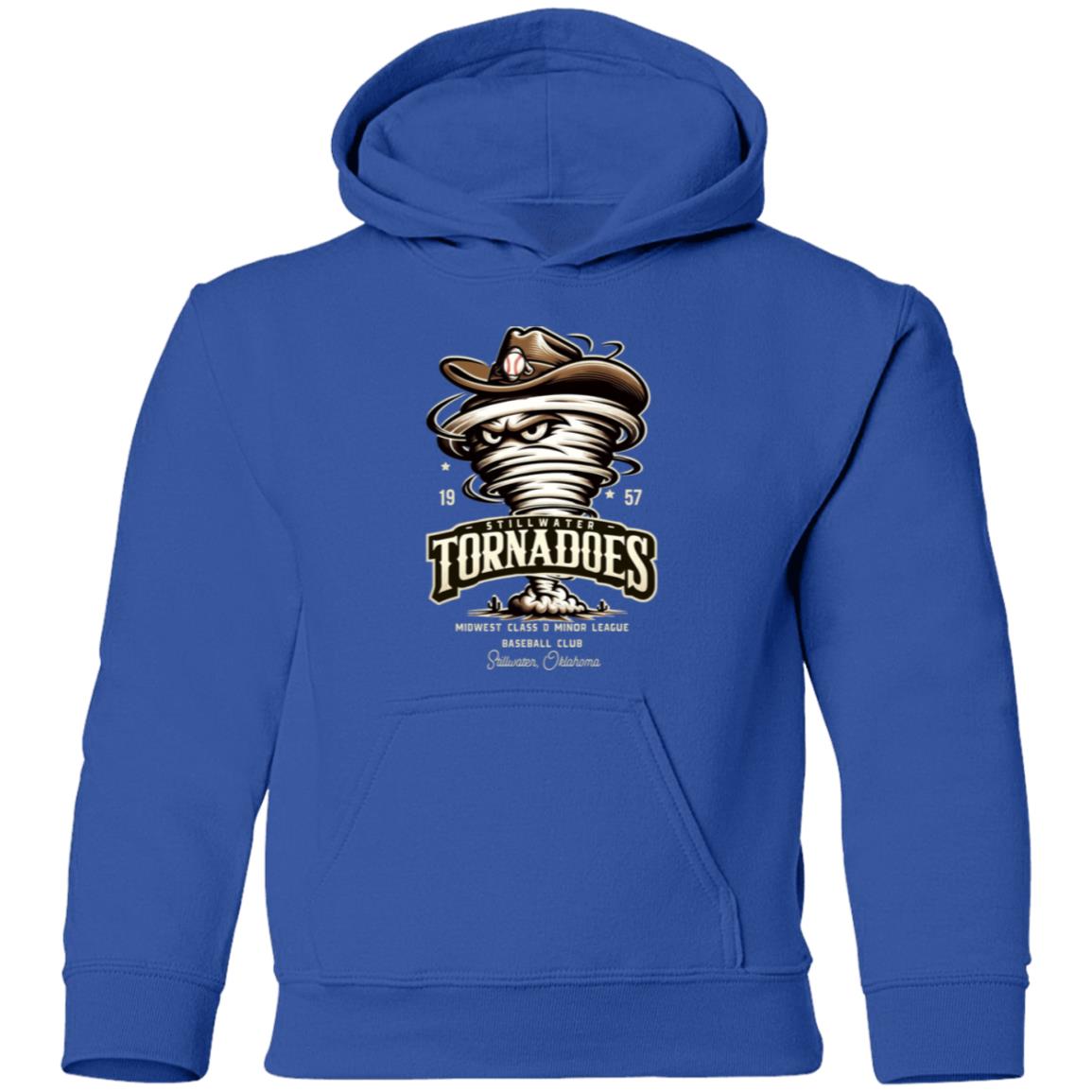 Stillwater Tornadoes Retro Minor League Baseball Team-Youth Pullover Hoodie