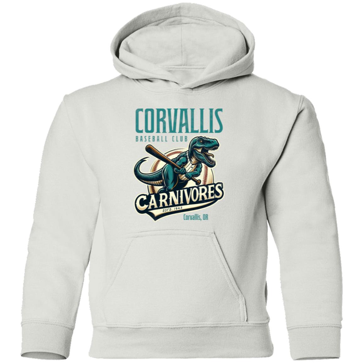 Corvallis Carnivores Retro Minor League Baseball Team-Youth Pullover Hoodie