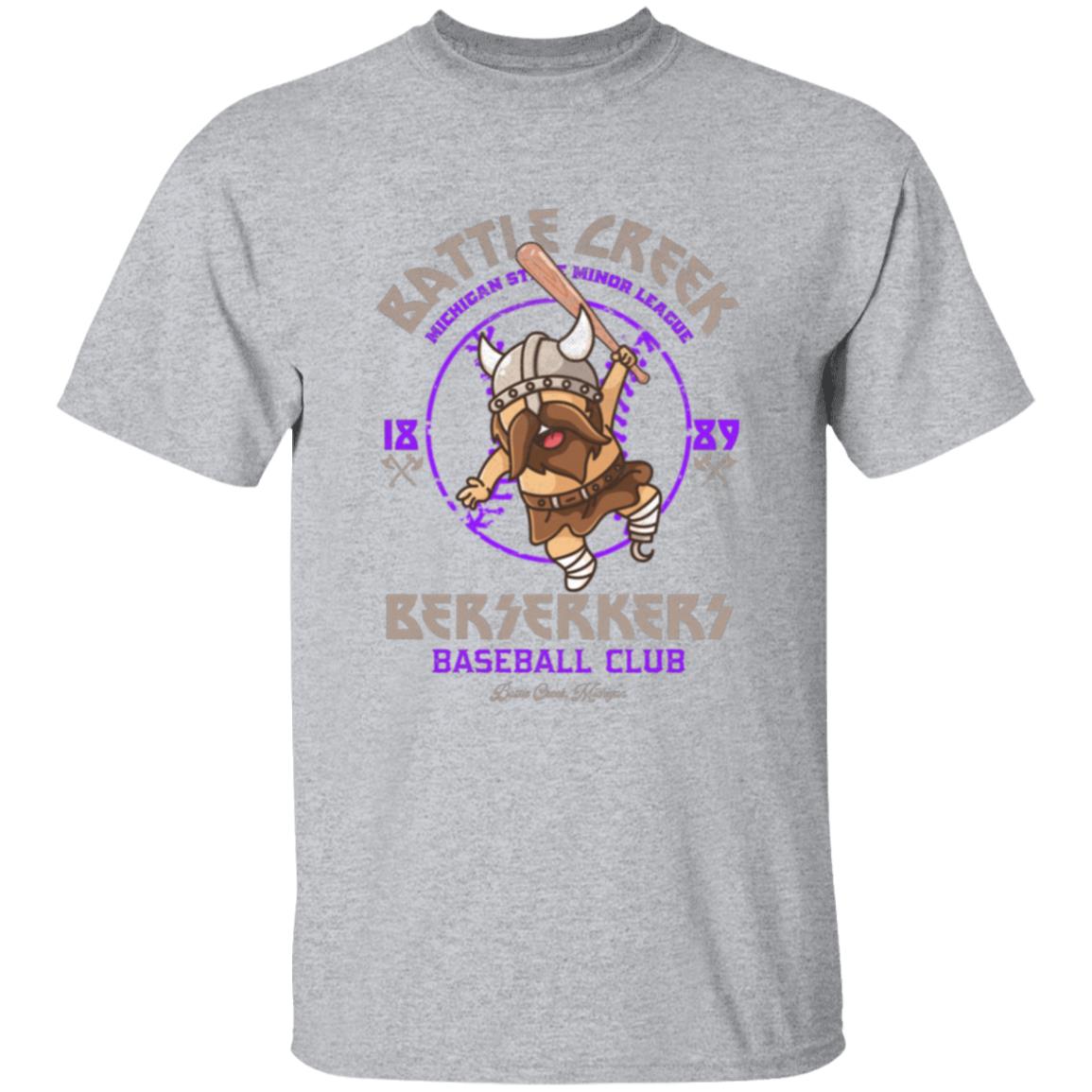 Battle Creek Berserkers Minor League Baseball Team Youth  Cotton T-Shirt