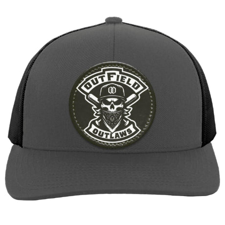Outfield Outlaws-Trucker Snap Back Vegan Leather Patch