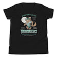 Winston-Salem Werewolves Youth Mascot Shirt – Black Bella Canvas Flat Lay