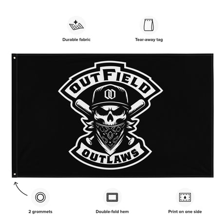 Outfield Outlaws Logo Flag - outfieldoutlaws