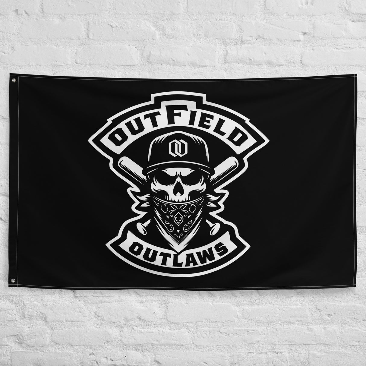 Outfield Outlaws Logo Flag - outfieldoutlaws