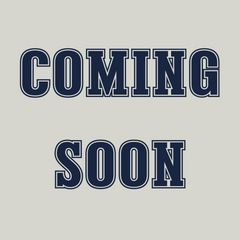 Text 'COMING SOON' in navy on a light gray background
