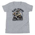 Black Diamond Coal Miners heather grey Youth T-Shirt – Bella Canvas Flat Lay