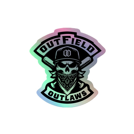 Outfield Outlaws Logo Holographic Sticker - outfieldoutlaws