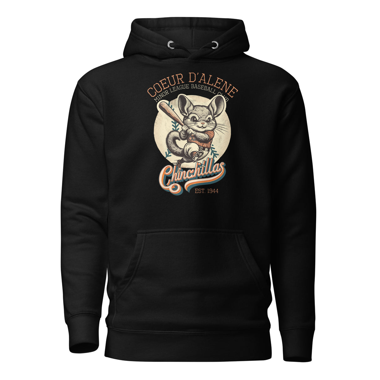 Coeur D'Alene Chinchillas Retro Minor League Baseball Team Unisex Hoodie - outfieldoutlaws