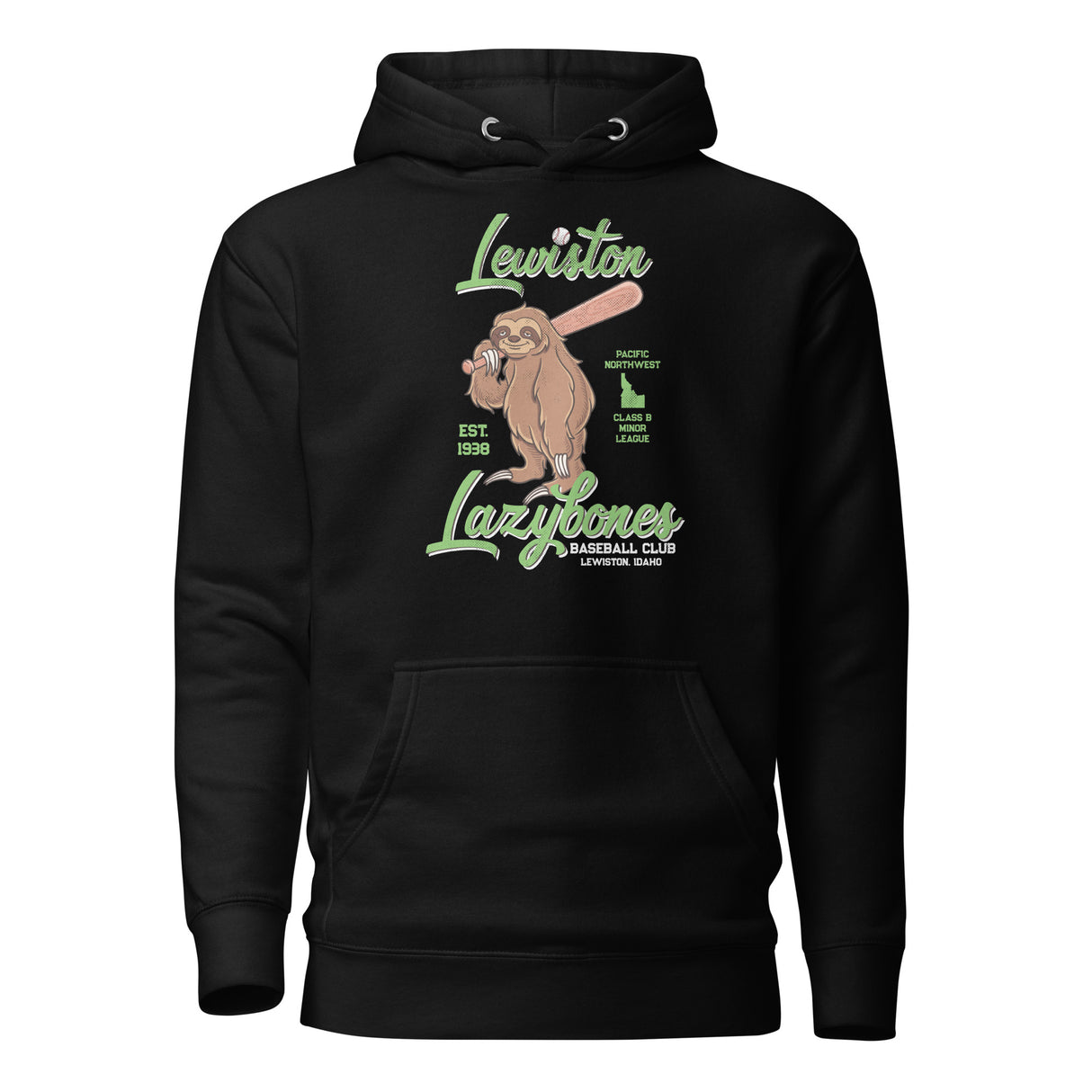 Lewiston Lazybones Retro Minor League Baseball Team-Unisex Hoodie