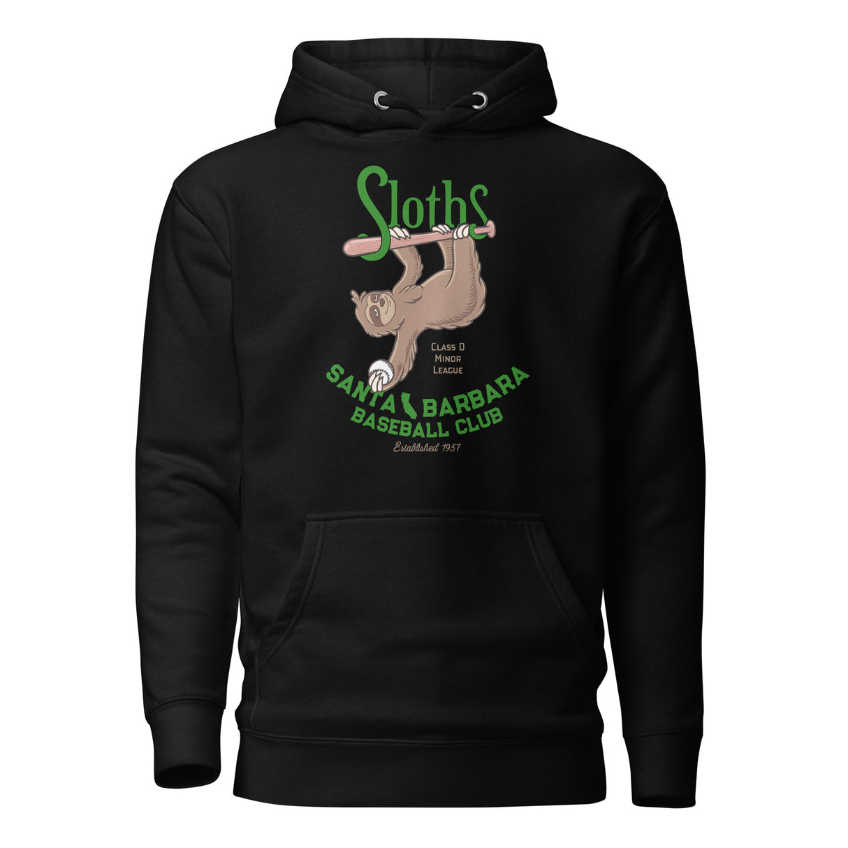 Santa Barbara Sloths Retro Minor League Baseball Team-Unisex Hoodie