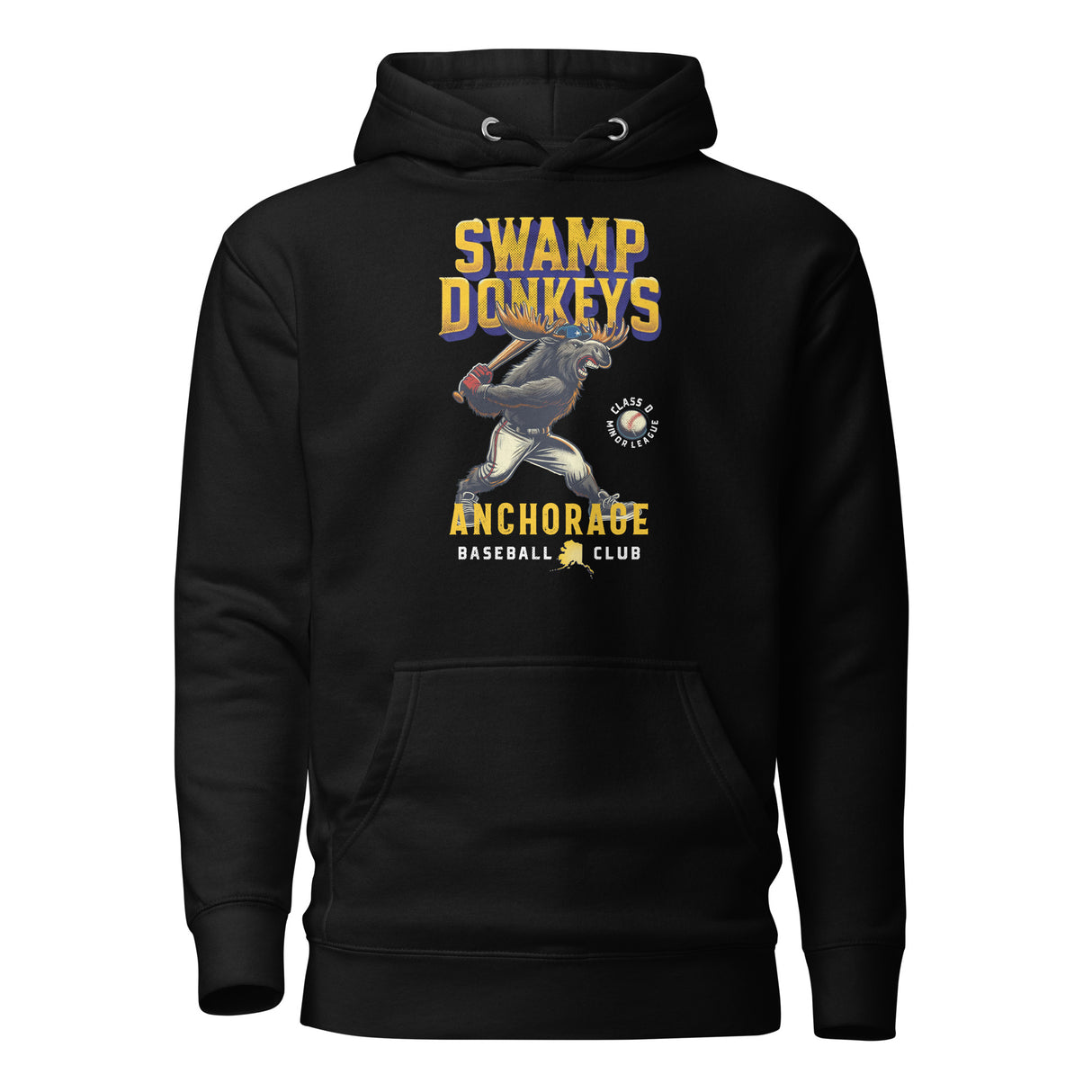 Anchorage Swamp Donkeys Retro Minor League Baseball Team-Unisex Hoodie