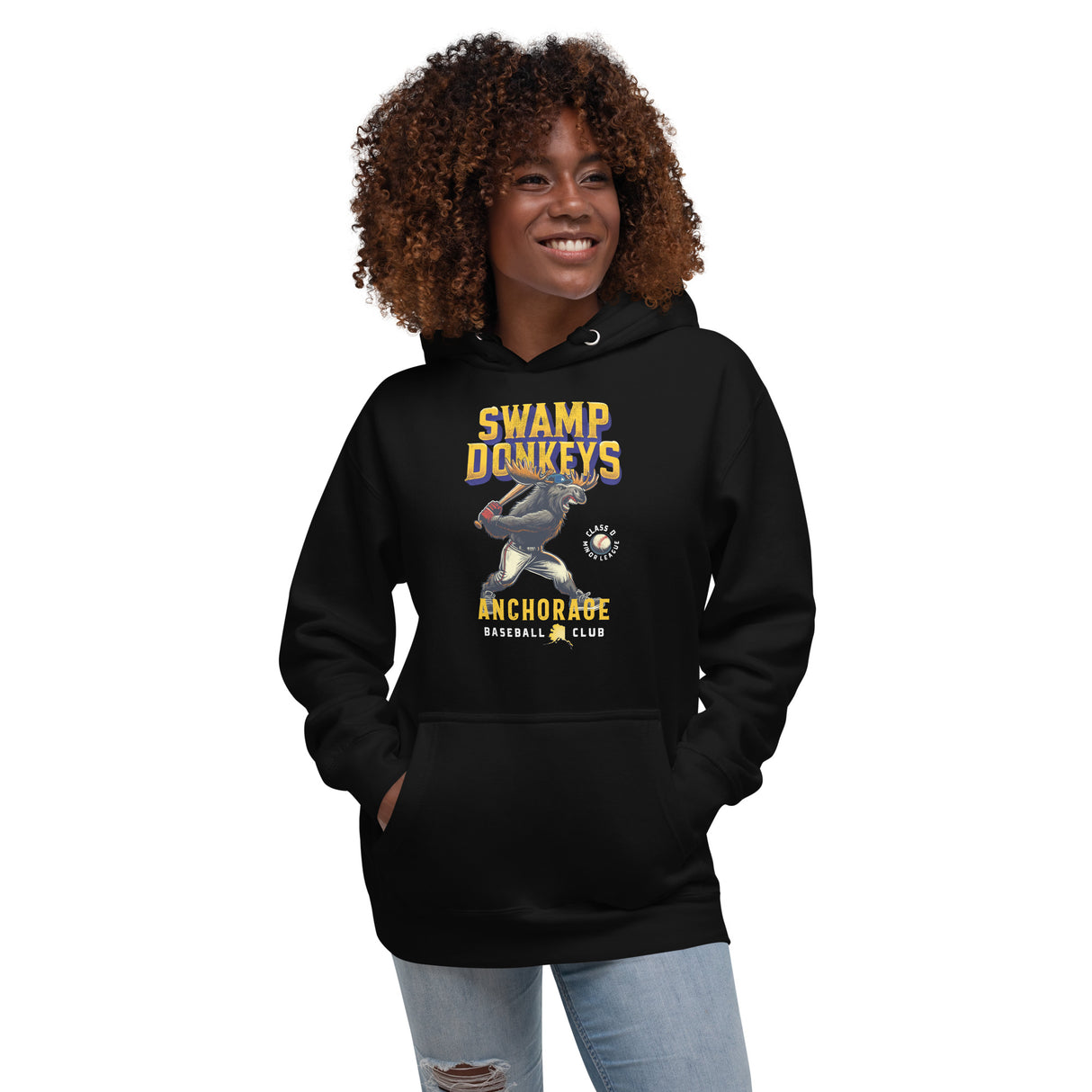 Anchorage Swamp Donkeys Retro Minor League Baseball Team-Unisex Hoodie