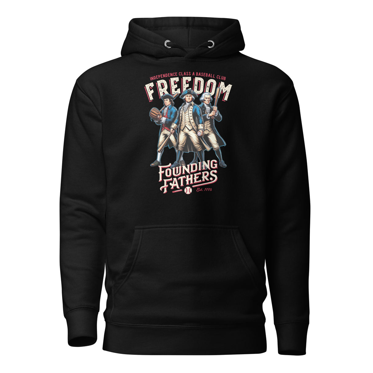 Freedom Founding Fathers Retro Minor League Baseball Team-Unisex Hoodie