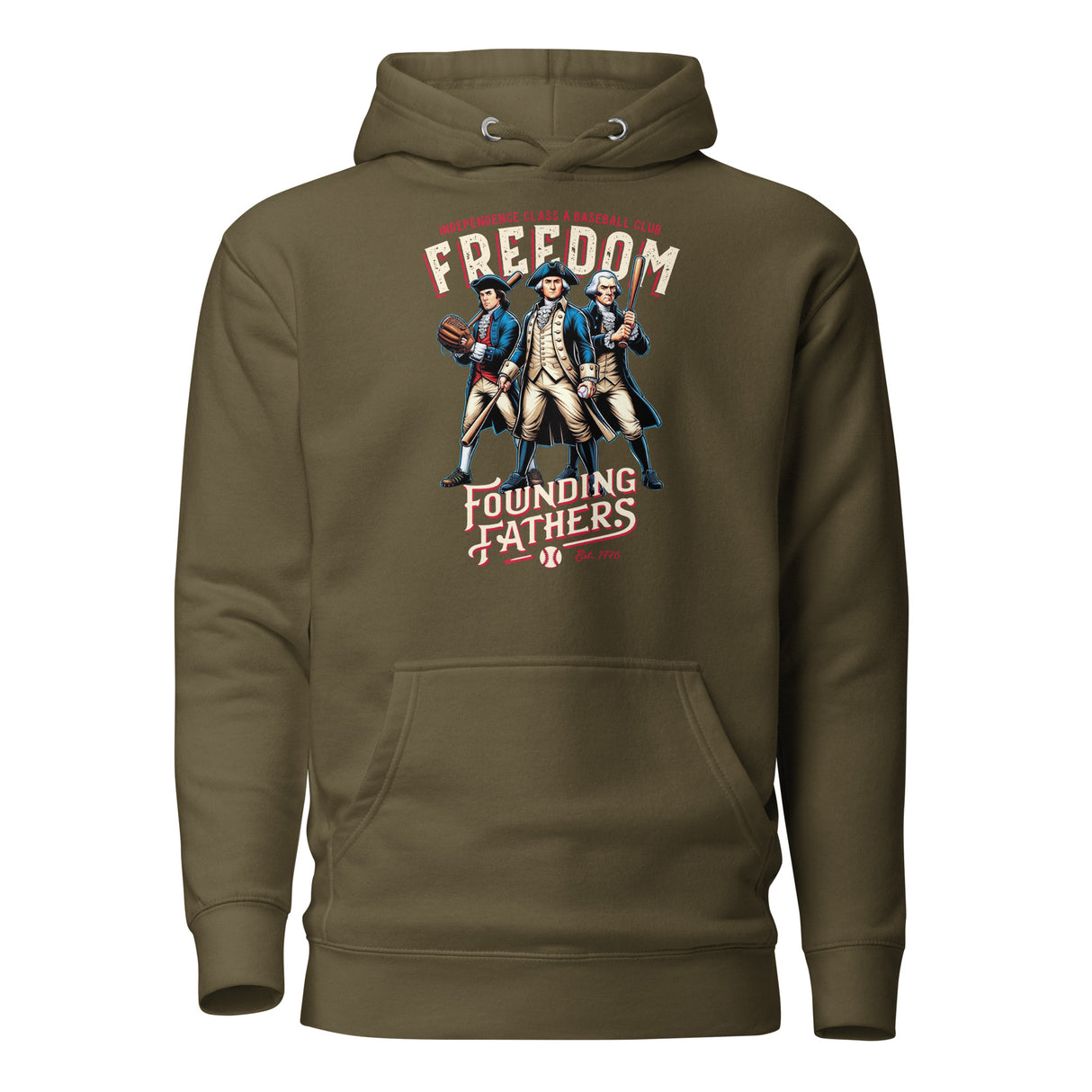 Freedom Founding Fathers Retro Minor League Baseball Team-Unisex Hoodie