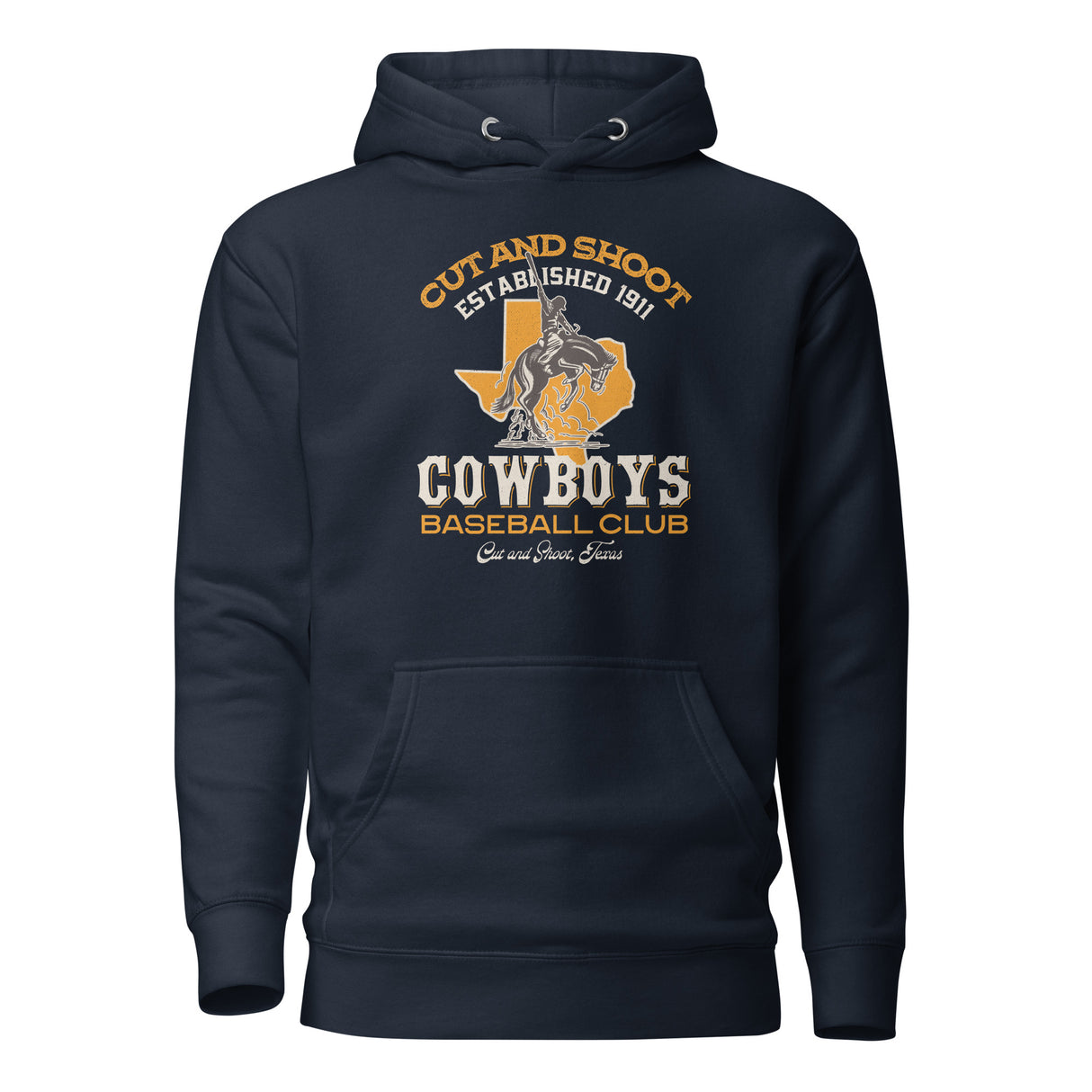 Cut and Shoot Cowboys Retro Minor League Baseball Team Unisex Hoodie - outfieldoutlaws