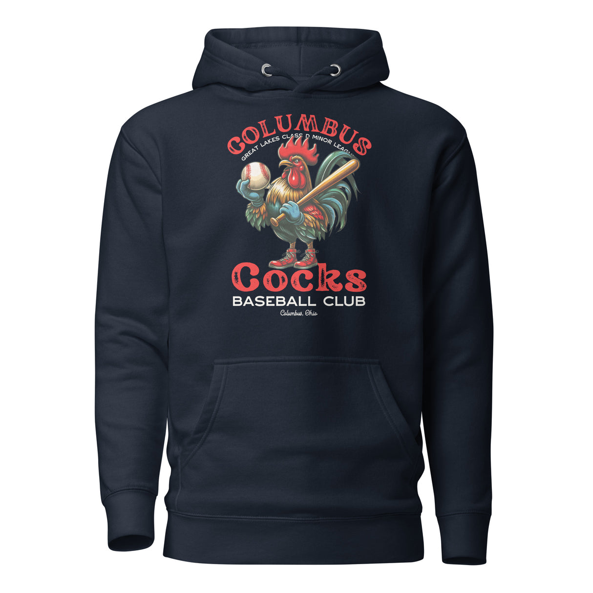 Columbus Cocks Retro Minor League Baseball Team-Unisex Hoodie