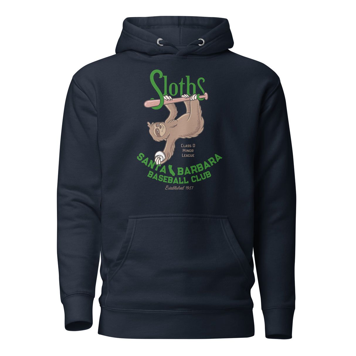 Santa Barbara Sloths Retro Minor League Baseball Team-Unisex Hoodie