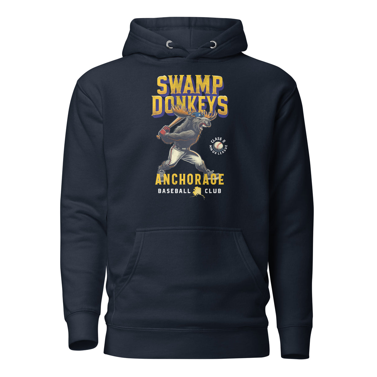 Anchorage Swamp Donkeys Retro Minor League Baseball Team-Unisex Hoodie