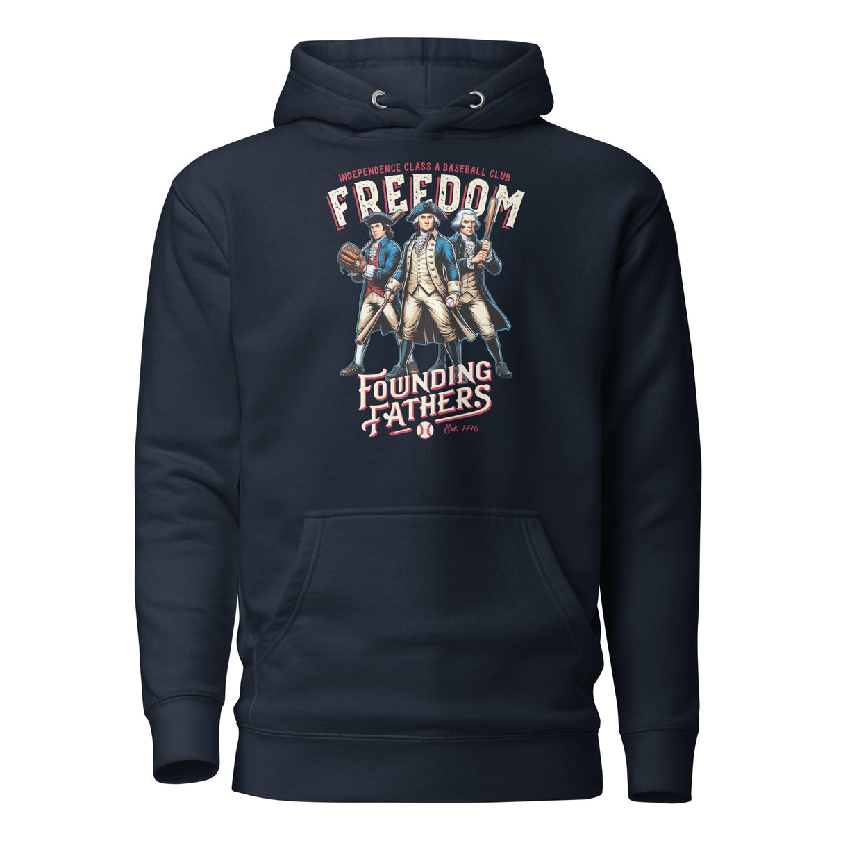 Freedom Founding Fathers Retro Minor League Baseball Team-Unisex Hoodie