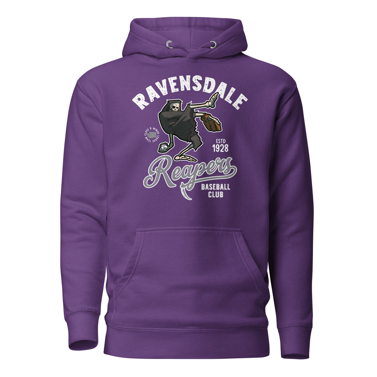 Ravensdale Reapers Retro Minor League Baseball Team-Unisex Hoodie