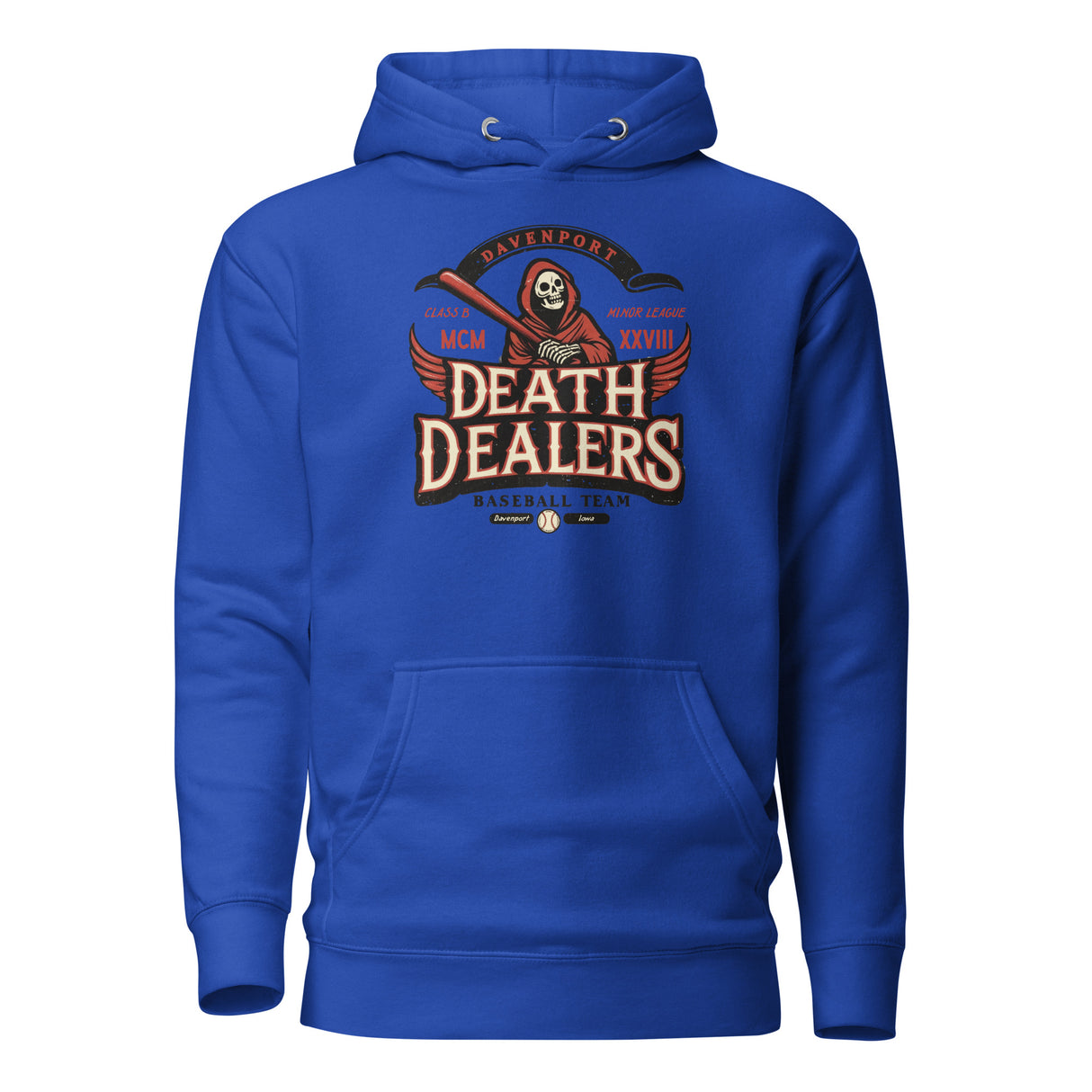 Davenport Death Dealers Retro Minor League Baseball Team-Unisex Hoodie