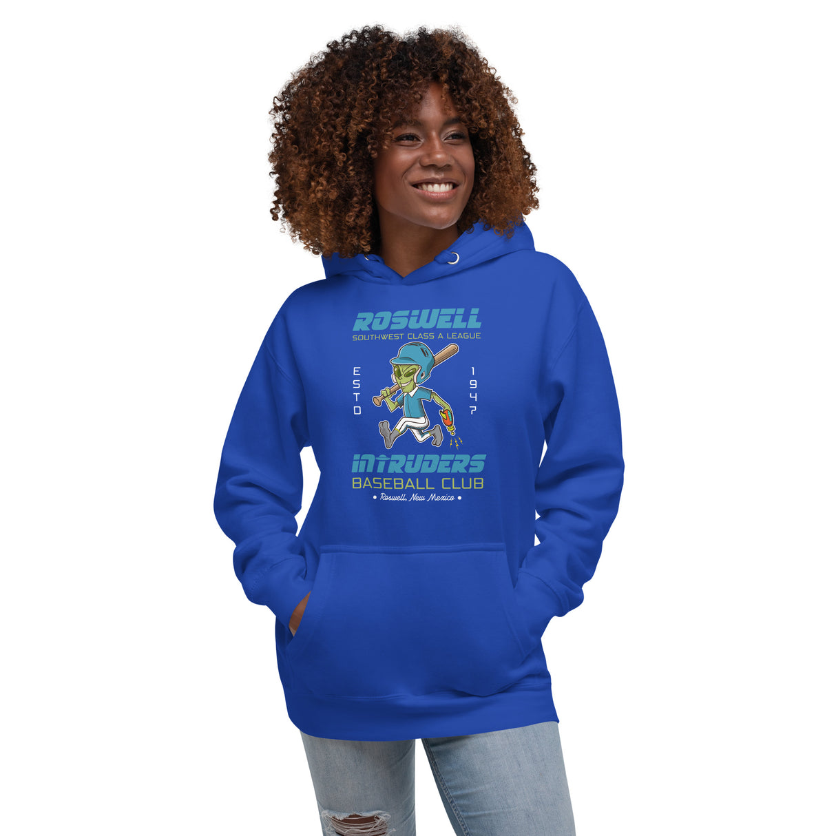 Roswell Intruders Retro Minor League Baseball Team-Unisex Hoodie