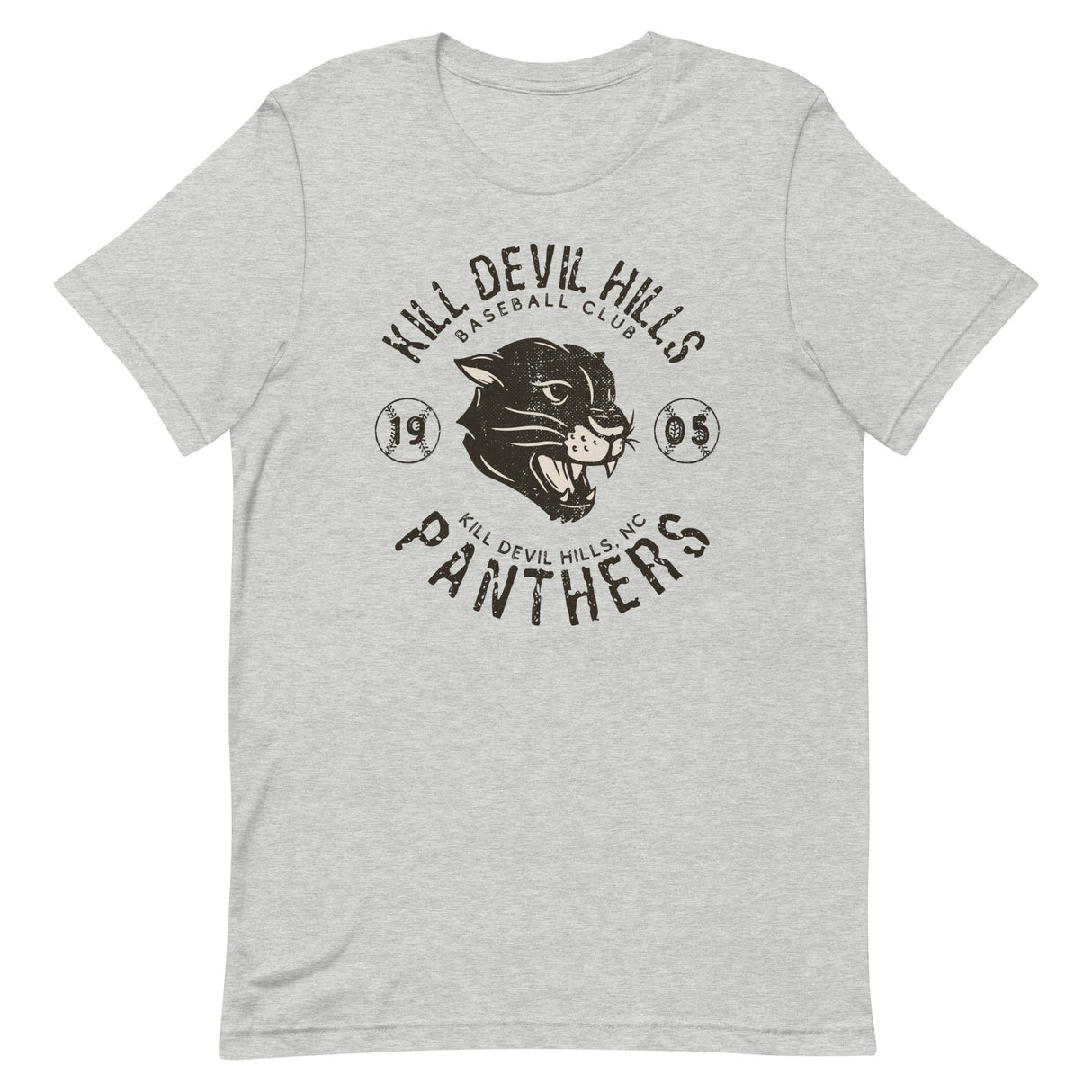 Kill Devil Hills Panthers Retro Minor League Baseball Team Unisex T-shirt - outfieldoutlaws