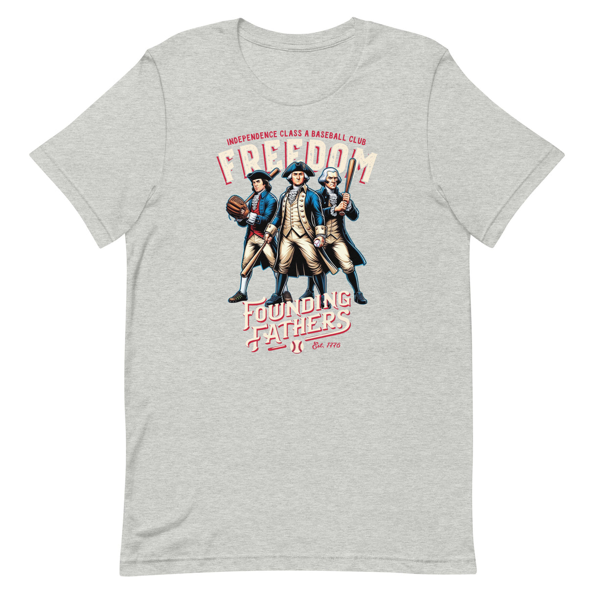 Freedom Founding Fathers Retro Minor League Baseball Team-Unisex t-shirt