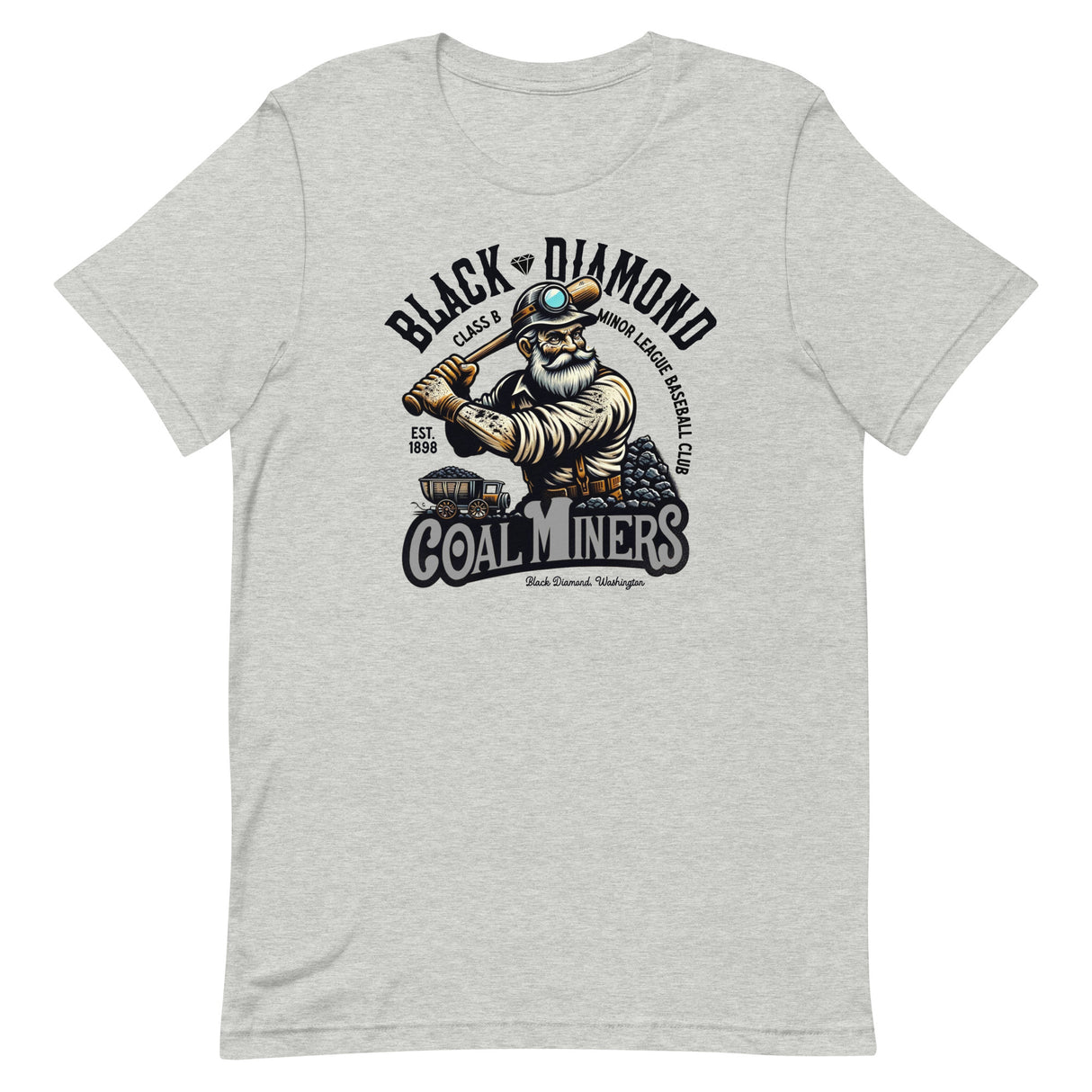 Black Diamond Coal Miners Retro Minor League Baseball Team-Unisex t-shirt