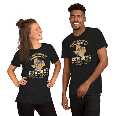 Cut and Shoot Cowboys Retro Minor League Baseball Team Unisex t-shirt - outfieldoutlaws