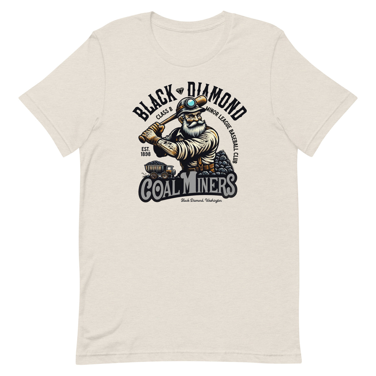 Black Diamond Coal Miners Retro Minor League Baseball Team-Unisex t-shirt