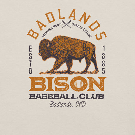 Vintage bison mascot artwork-close-up design detail