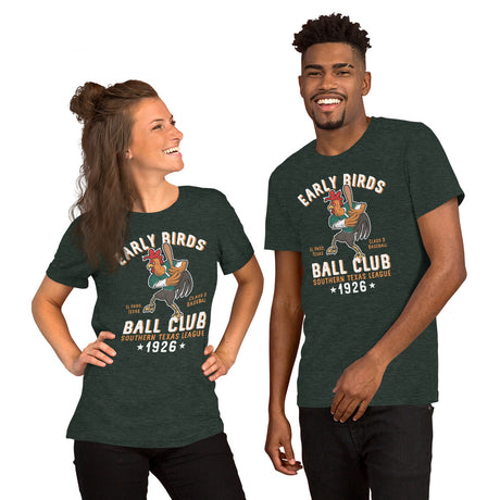 Early Birds Retro Minor League Baseball Team Unisex T-shirt - outfieldoutlaws