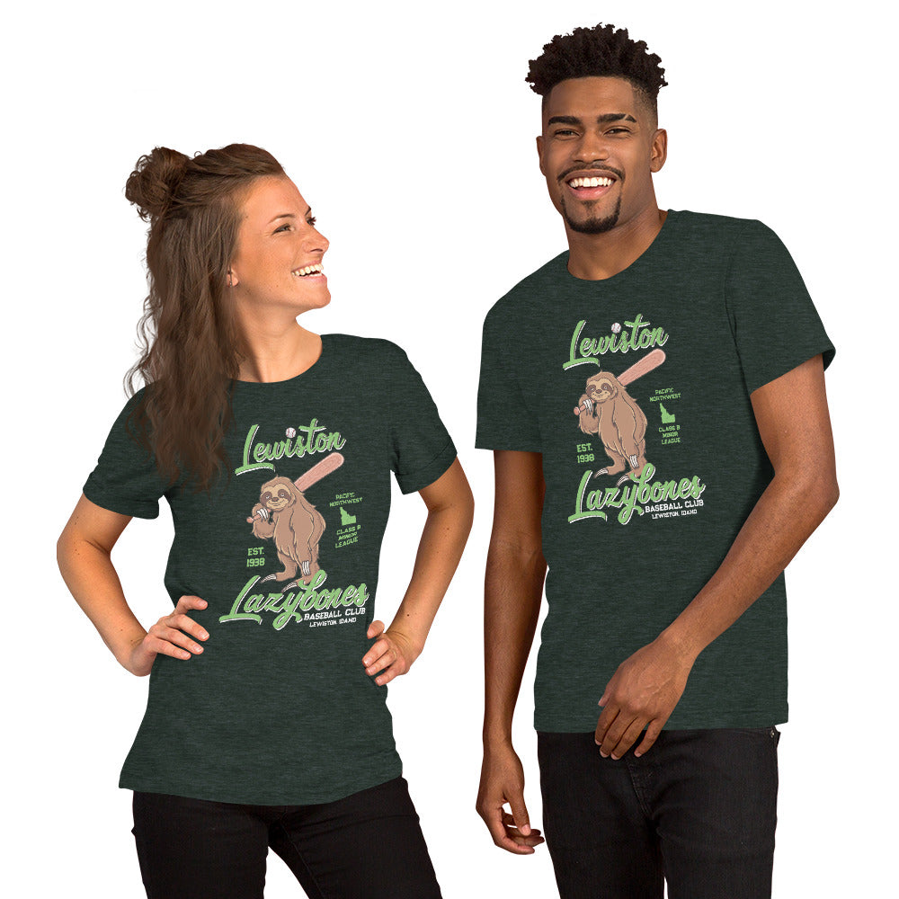 Lewiston Lazybones Retro Minor League Baseball Team Unisex T-shirt - outfieldoutlaws