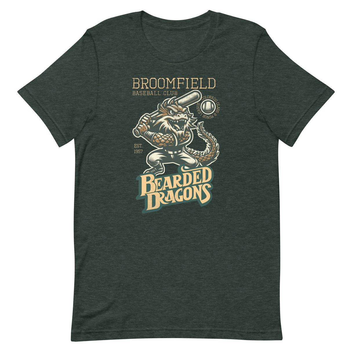 Broomfield Bearded Dragons Retro Minor League Baseball Team Unisex t-shirt - outfieldoutlaws