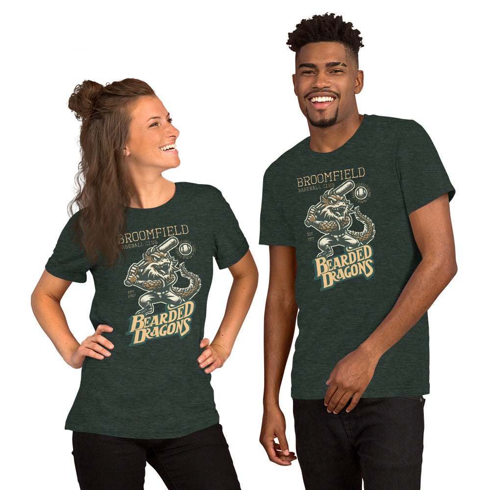 Broomfield Bearded Dragons Retro Minor League Baseball Team Unisex t-shirt - outfieldoutlaws