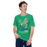 Sasquatch baseball shirt in vintage cartoon style