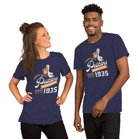 Bader Island Pelicans Retro Minor League Baseball Team Unisex T-shirt - outfieldoutlaws