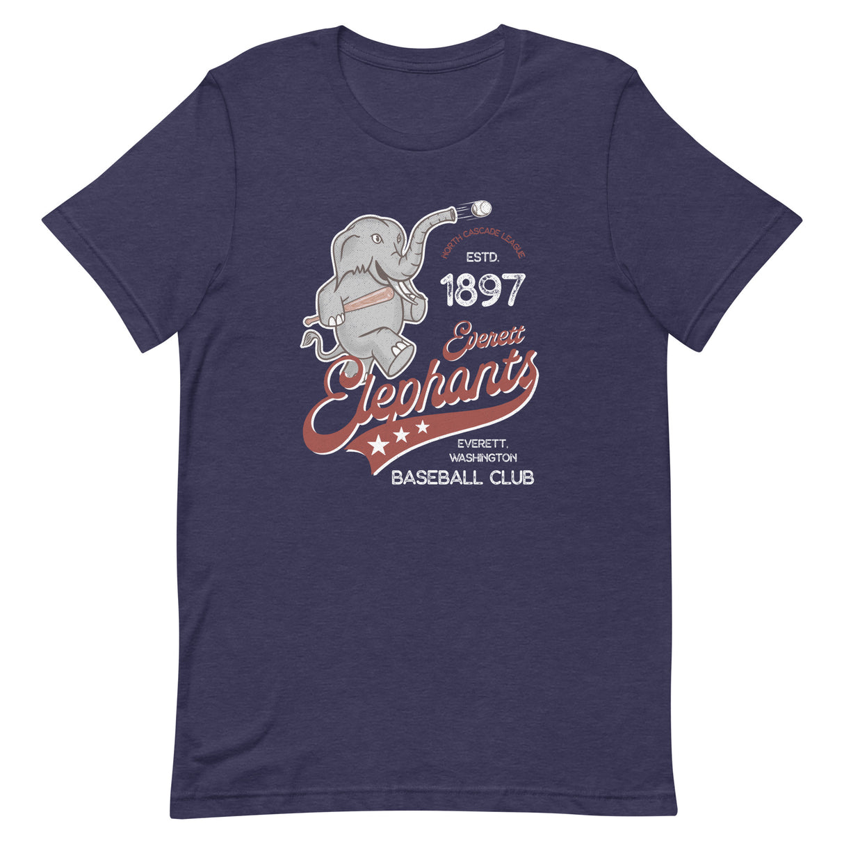 Everett Elephants Retro Minor League Baseball Team Unisex T-shirt - outfieldoutlaws