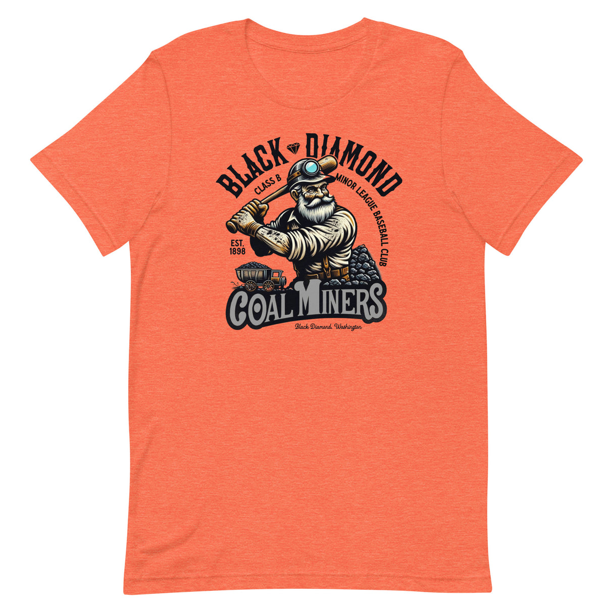 Black Diamond Coal Miners Retro Minor League Baseball Team-Unisex t-shirt